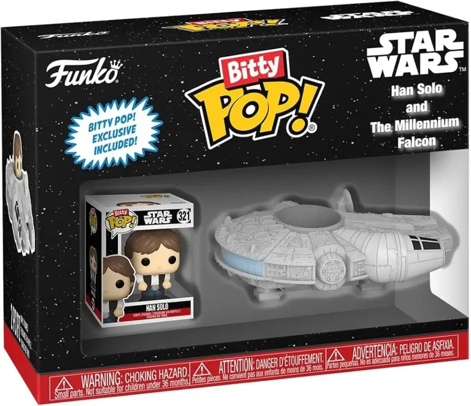 Star Wars Han Solo with Millenium Falcon Bitty Ride POP Figure
