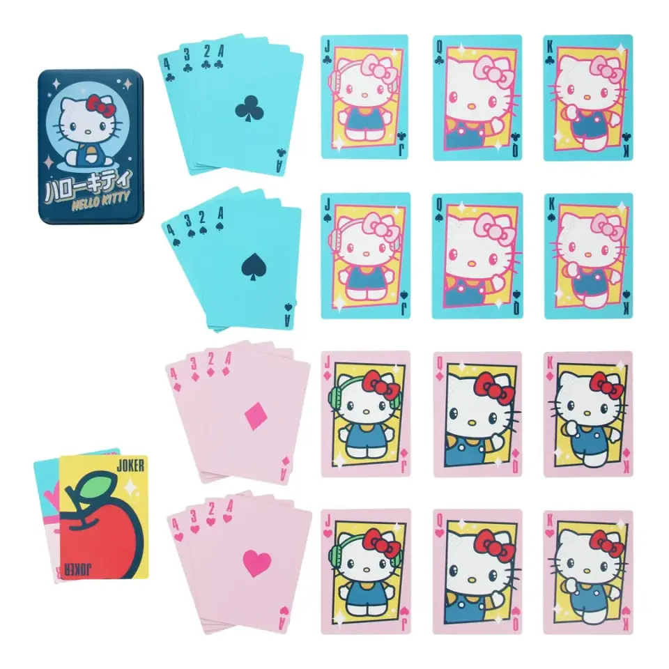 Sanrio Hello Kitty Playing Cards With Storage Tin