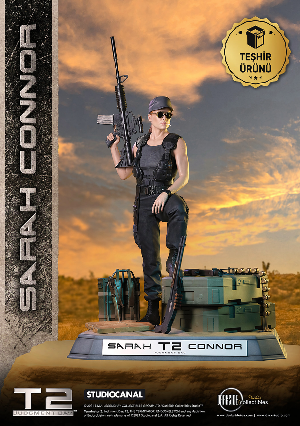 SARAH CONNOR T2 30TH ANNIVERSARY EXCLUSIVE EDITION 1/3 SCALE PREMIUM STATUE BY DARKSIDE COLLECTIBLES STUDIO
