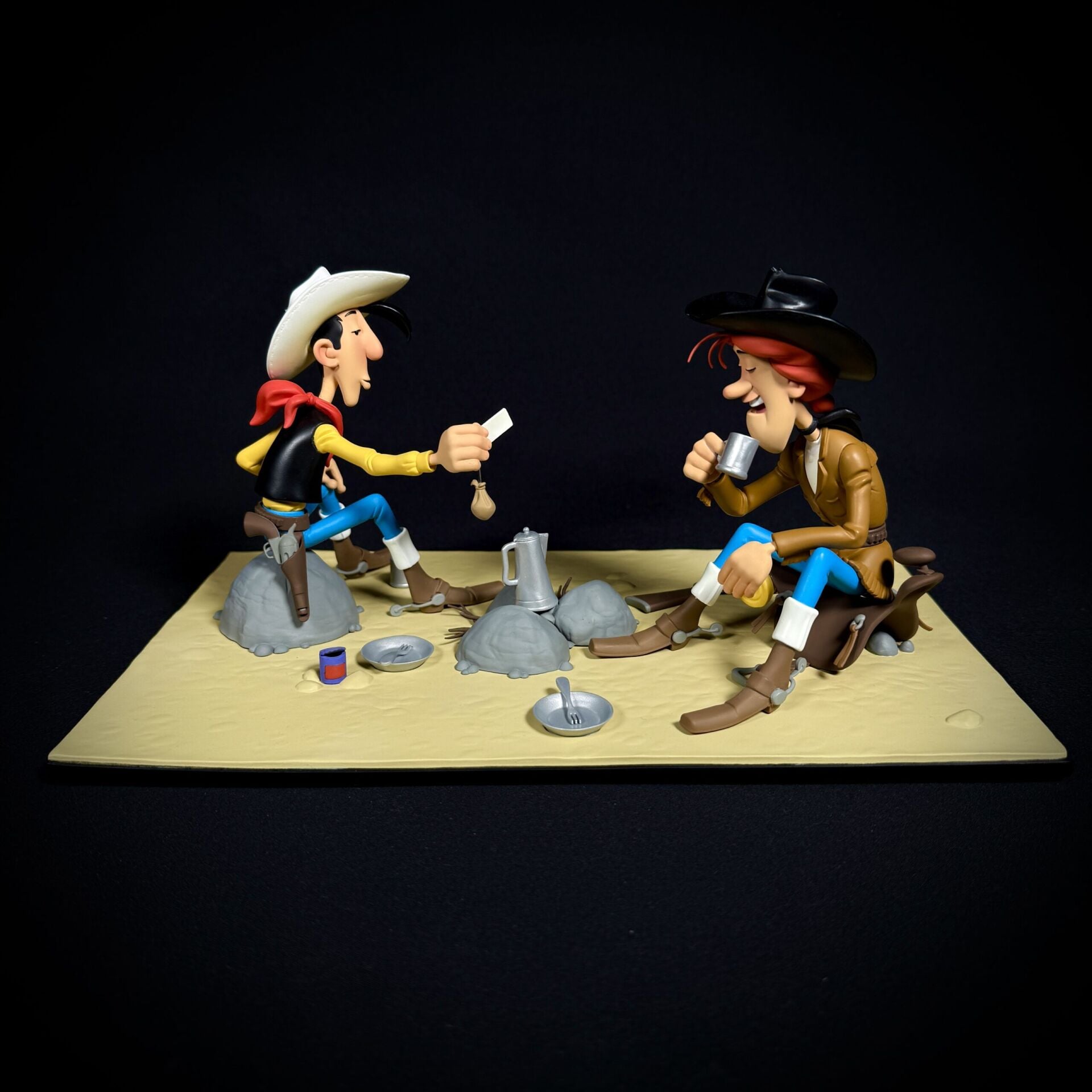 Statuette de collection Lucky Luke & Calamity Jane, collection Bang Bang! 04 LMZ Collectibles