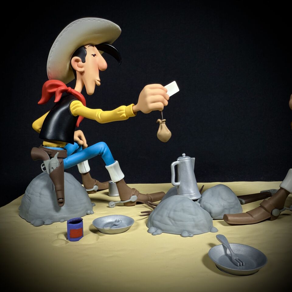 Statuette de collection Lucky Luke & Calamity Jane, collection Bang Bang! 04 LMZ Collectibles