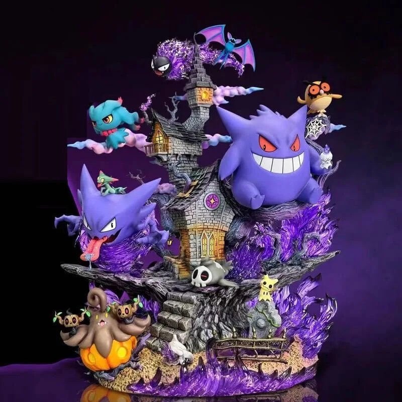 Pokemon Figure Gengar Evolution Family Pvc Statue