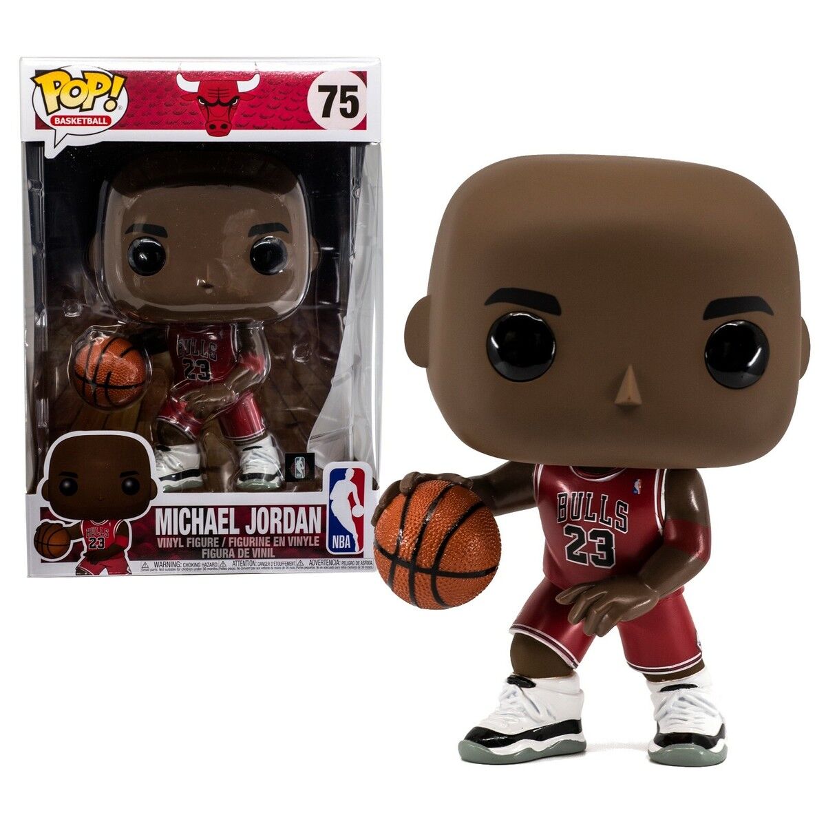 Funko Pop! Basketball Chicago Bulls Michael Jordan (Red Jersey) 10 Inch Figure #75