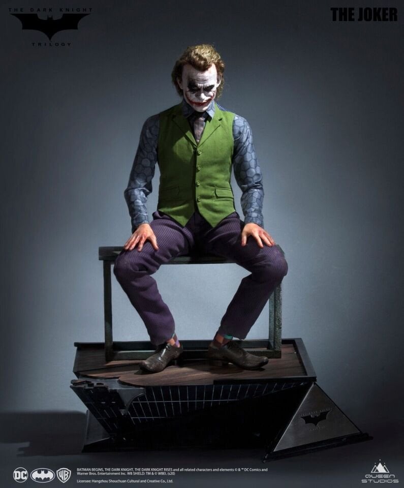 Heath Ledger Joker 1:3 Statue Rooted Hair Version by Queen Studios