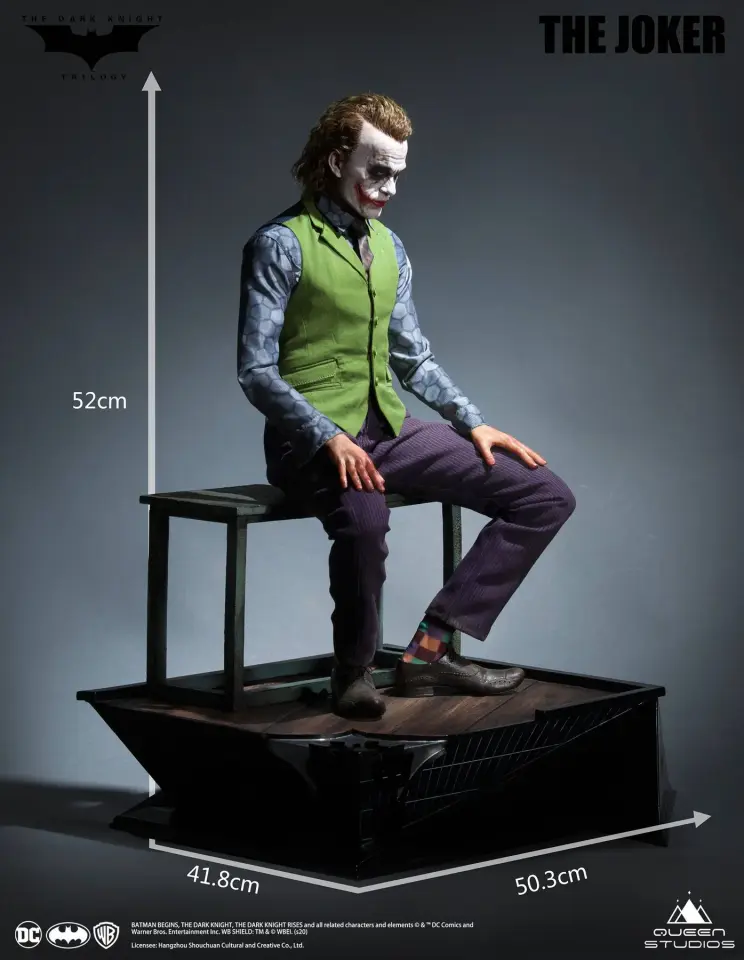 Heath Ledger Joker 1:3 Statue Rooted Hair Version by Queen Studios
