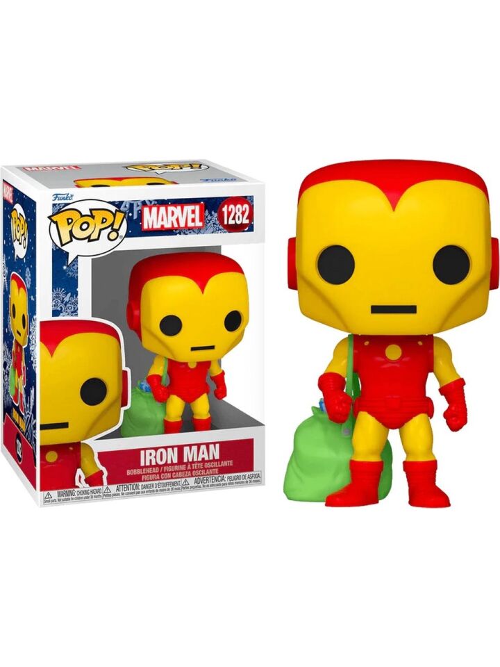 Funko Pop Marvel: Holiday Iron Man With Bag NO:1282 Bobble Head