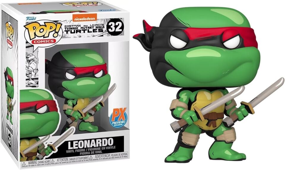 Funko Pop! Comics: Teenage Mutant Ninja Turtles – Leonardo PX Previews Exclusive No:32