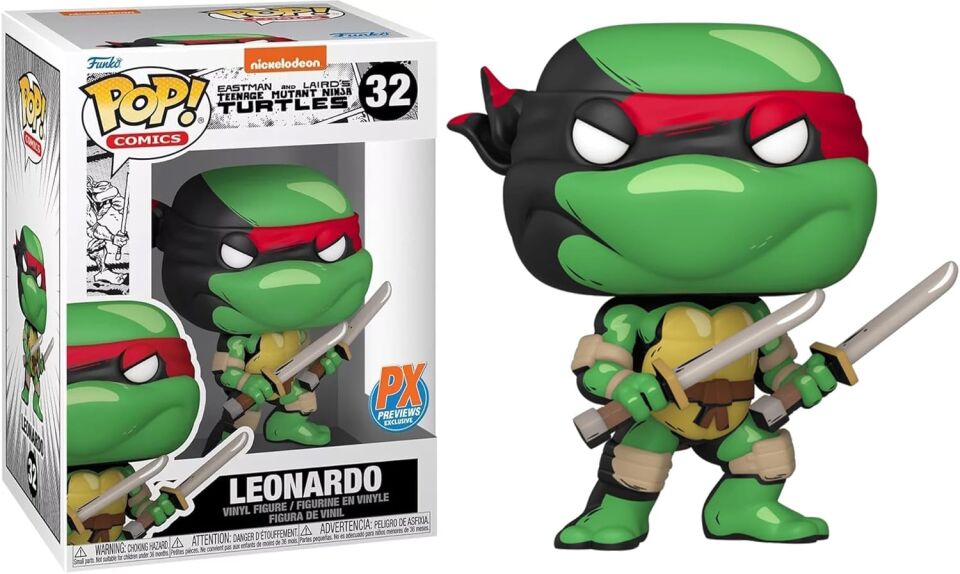 Funko Pop! Comics: Teenage Mutant Ninja Turtles – Leonardo PX Previews Exclusive No:32