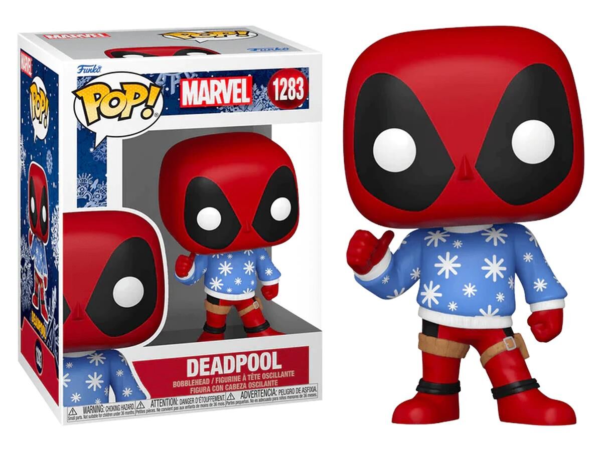 Funko Pop! Marvel: Holiday Deadpool Swtr No:1283 Bobble Head