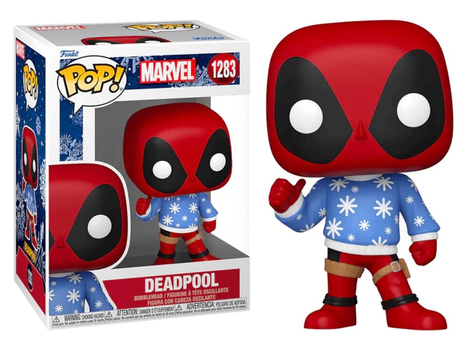 Funko Pop! Marvel: Holiday Deadpool Swtr No:1283 Bobble Head