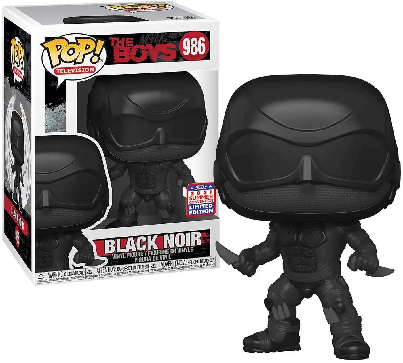 Funko Pop! Television The Boys Black Noir 2021 Summer Convention Exclusive Figure #986