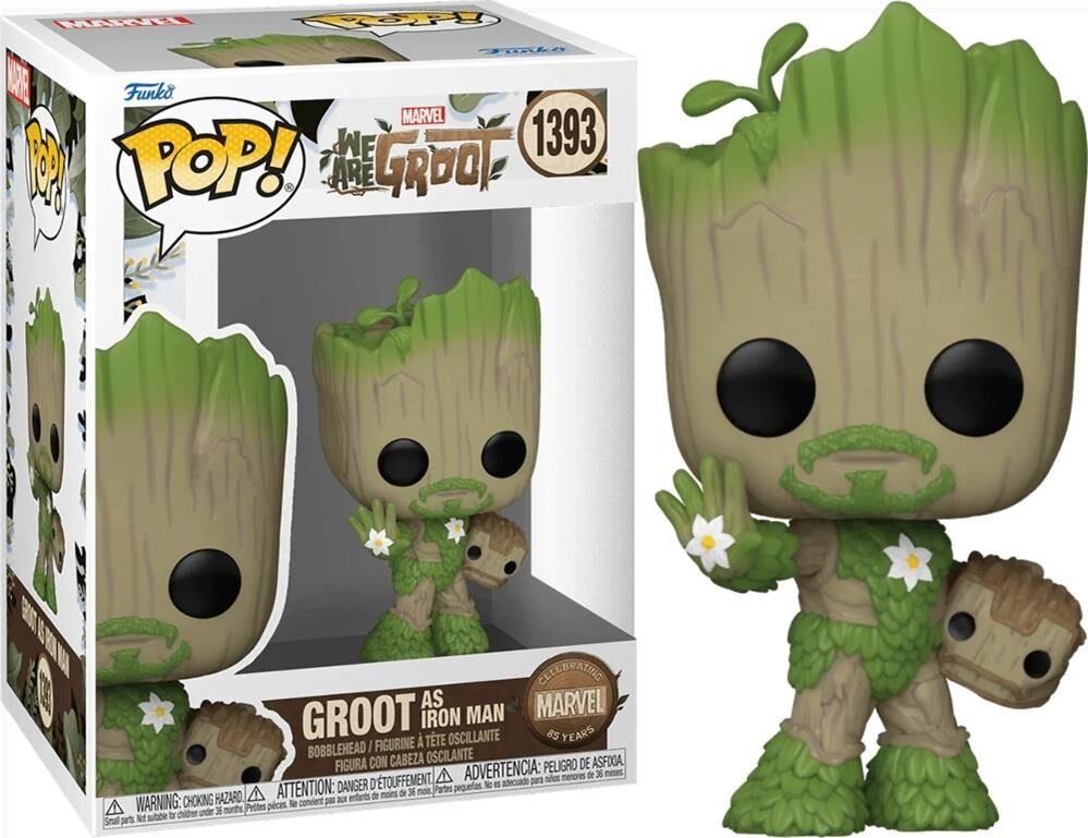Funko Pop Marvel We Are Groot Groot As Iron Man No 1393