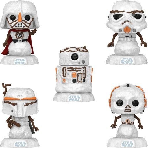 FUNKO POP 5 PACK STAR WARS HOLIDAY SNOWMAN SERIES