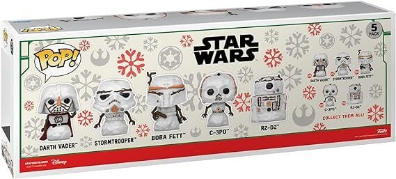 FUNKO POP 5 PACK STAR WARS HOLIDAY SNOWMAN SERIES