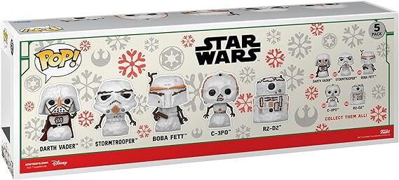 FUNKO POP 5 PACK STAR WARS HOLIDAY SNOWMAN SERIES