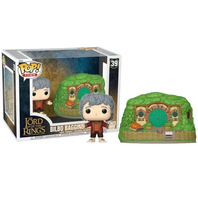 Funko Pop Town Lord of the Rings Bilbo Baggins with Bag End No 39