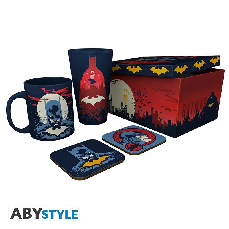 DC COMICS - Pck Glass XXL + Mug + 2 Coasters ''Glow''