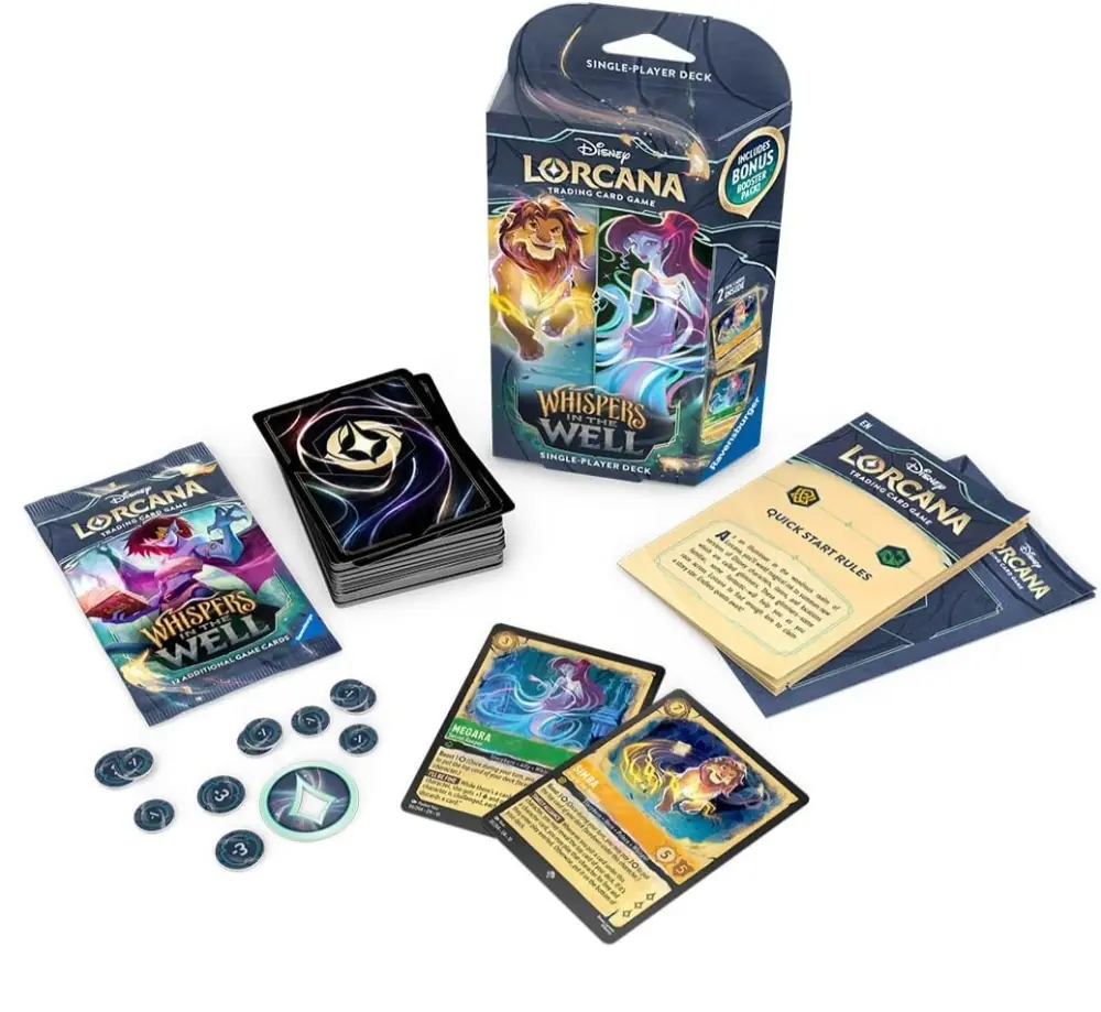 Disney Lorcana Whispers in the Well Starter Deck (Amber Emerald)