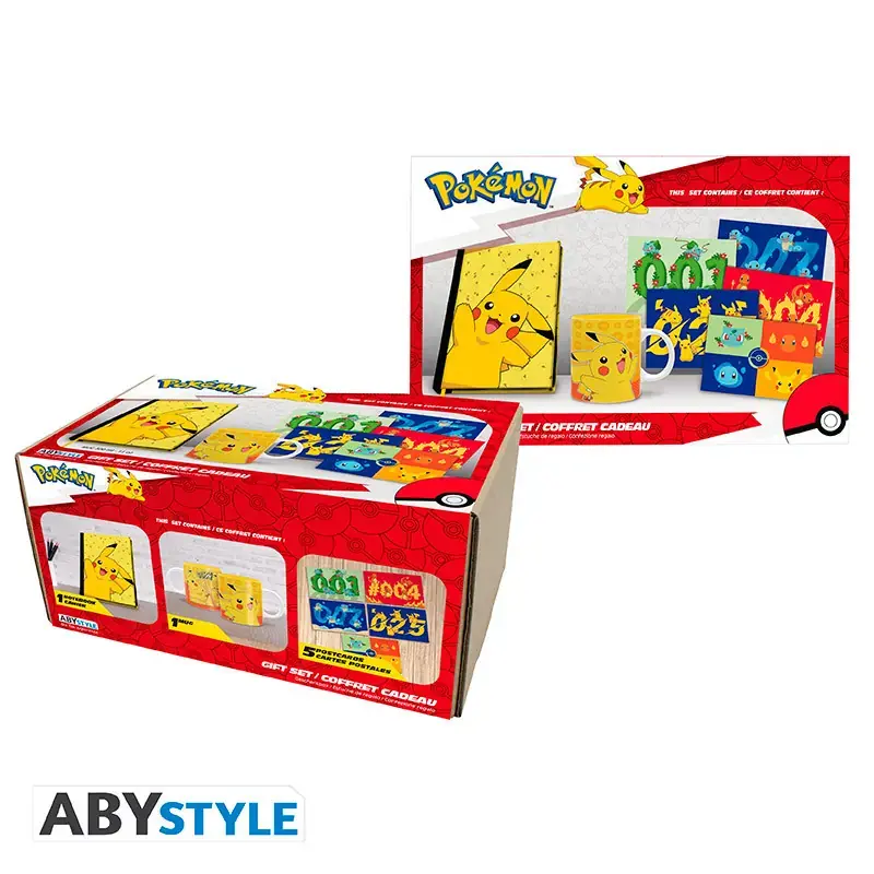 POKEMON - Pck A5 Notebook + Mug320ml + Postcards ''Pikachu''