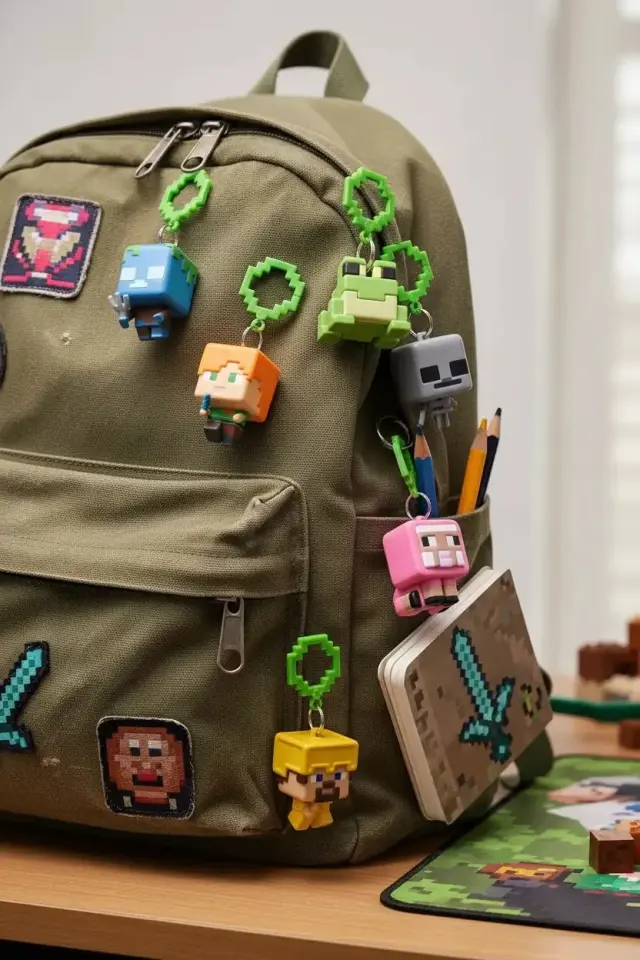 Minecraft Serisi 4 Sürpriz Anahtarlık ve Çanta Askısı – Koleksiyonluk Blind Box Mini Figür