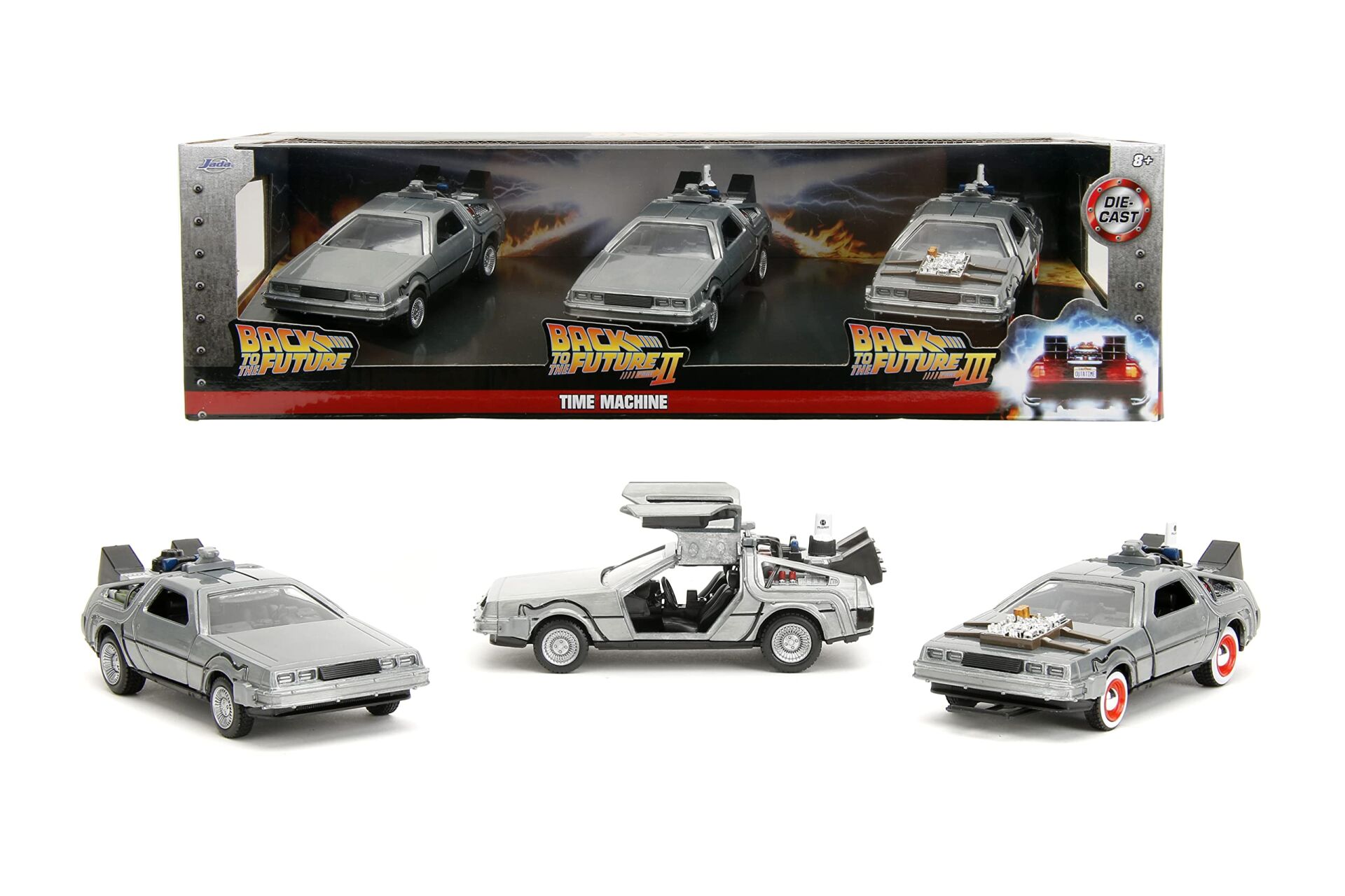 Jada 1/32 Gelece Dönüş Zaman Makinesi Film Araçları 3'lü Set