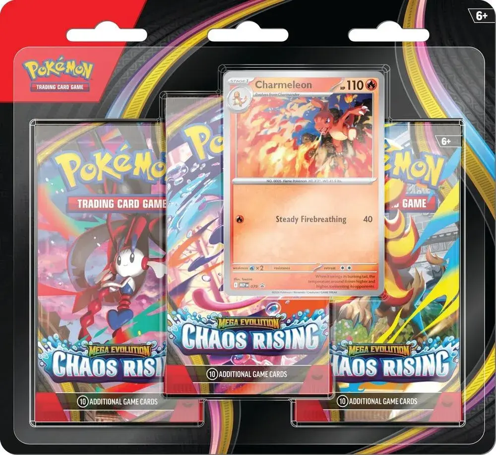 Pokemon - Chaos Rising 3 Pack Blister Charmeleon (İngilizce)