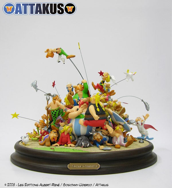 Attakus Uderzo Asterix and Obelix - The polychrome village brawl