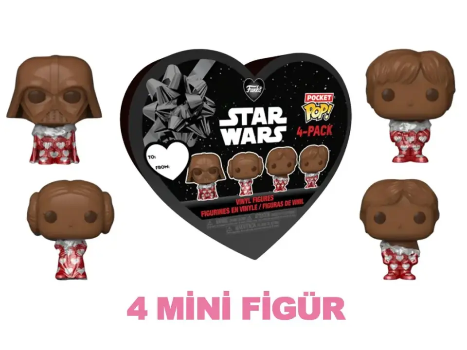 Funko Pocket Pop 4-Pack Disney Star Wars - Valentine's Box