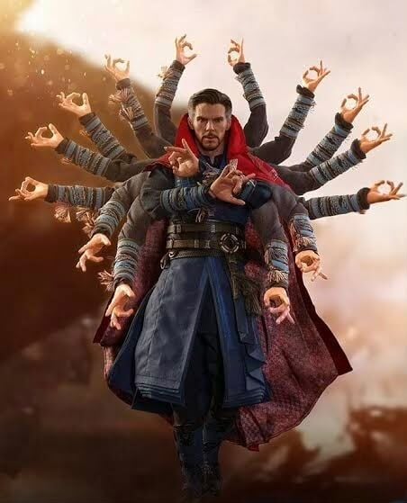 Doctor Strange Sixth Scale Figure Hot Toys & Büyü Pozlu El Seti