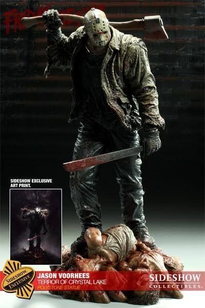 JASON VOORHEES STATUE TERROR OF CRYSTAL LAKE SIDESHOW EXCLUSIVE FRIDAY THE 13TH