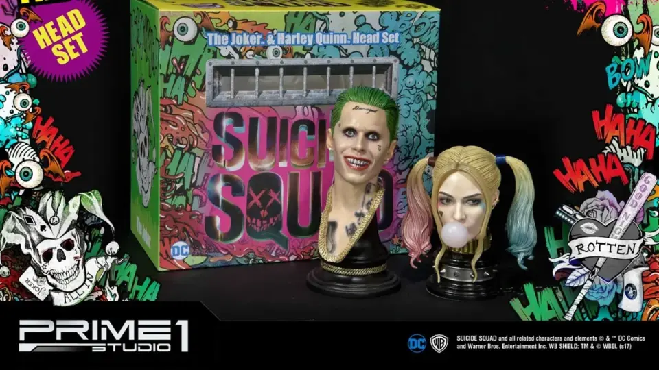 Suicide Squad (Film) Harley Quinn & The Joker Head Set