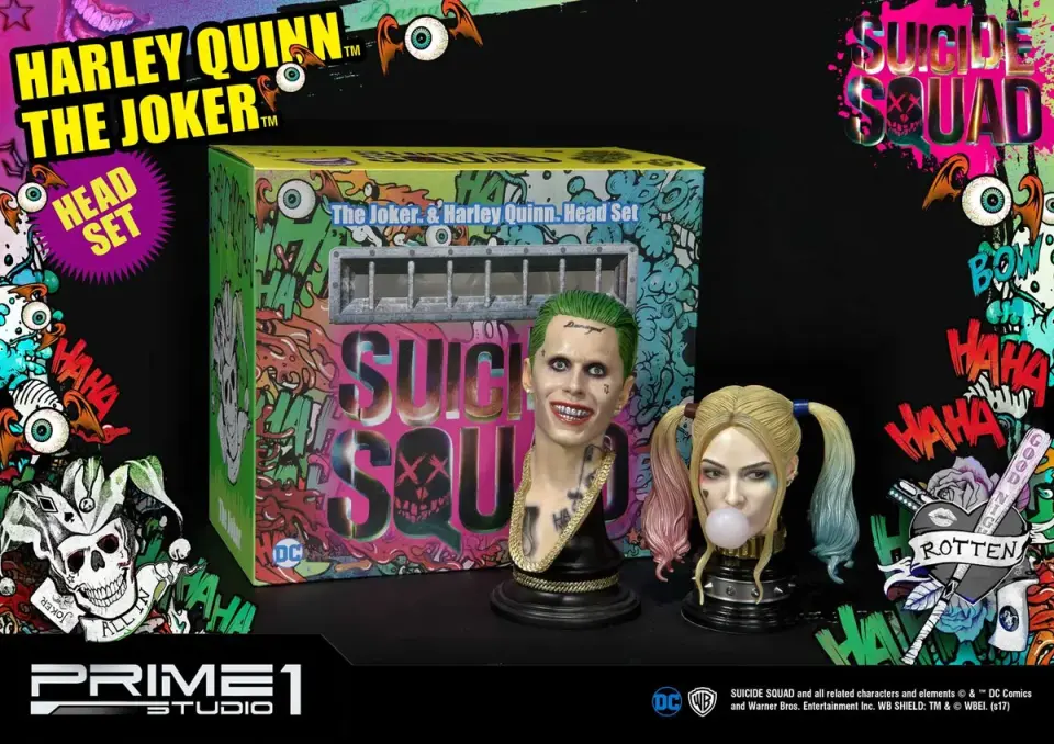 Suicide Squad (Film) Harley Quinn & The Joker Head Set