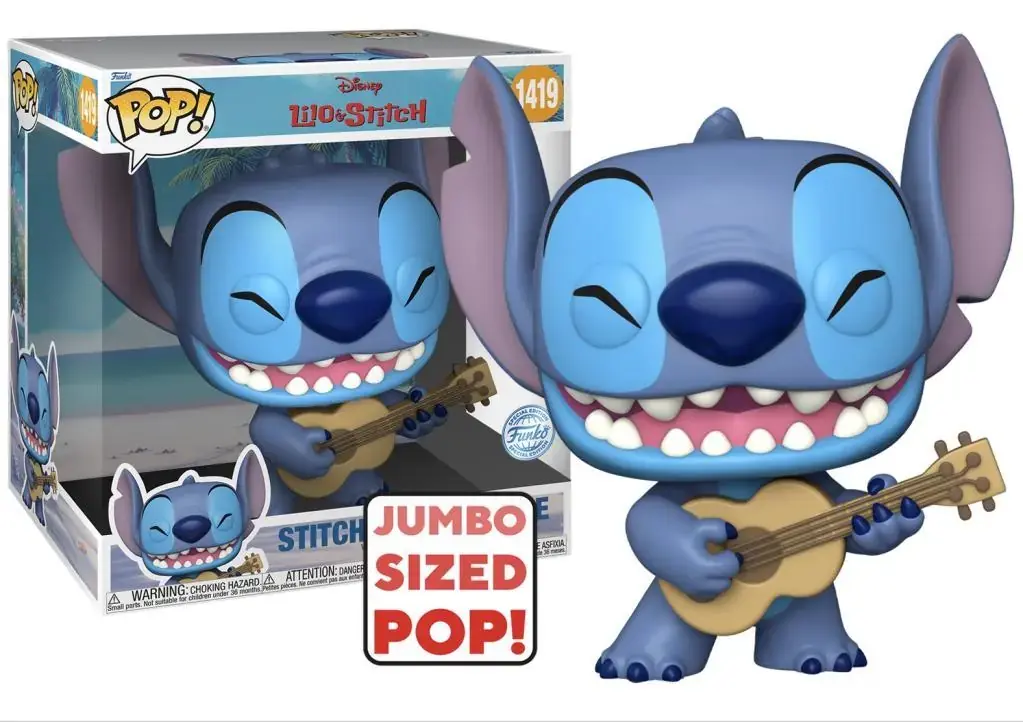 Funko Pop Jumbo Stitch With Ukulele No:1419 25cm